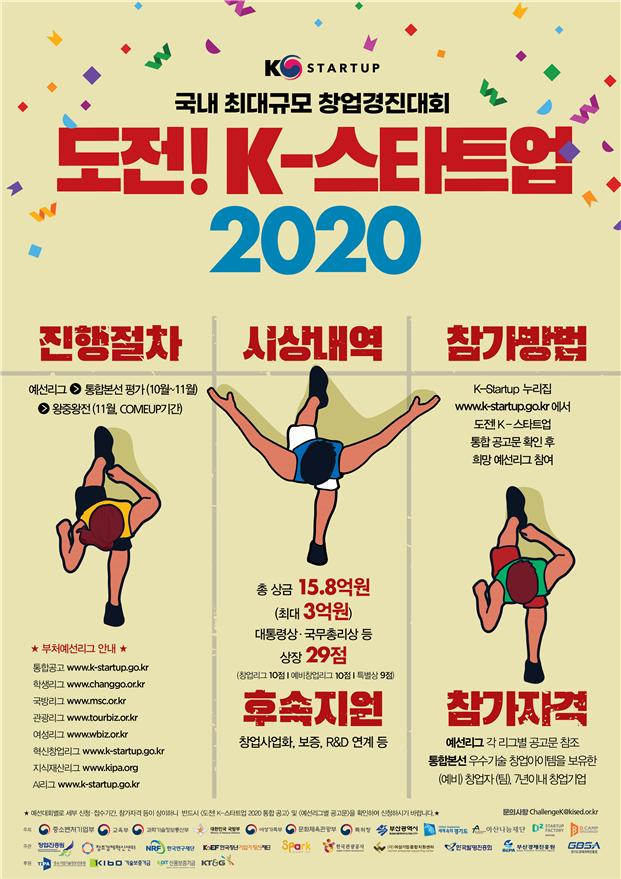 ‘도전! K-스타트업 2020’ 포스터. (출처: 중소벤처기업부)