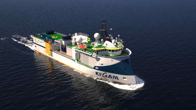 2024년 인도 예정인 신규 해저자원 물리탐사연구선 예상도 (출처: 산업통상자원부)