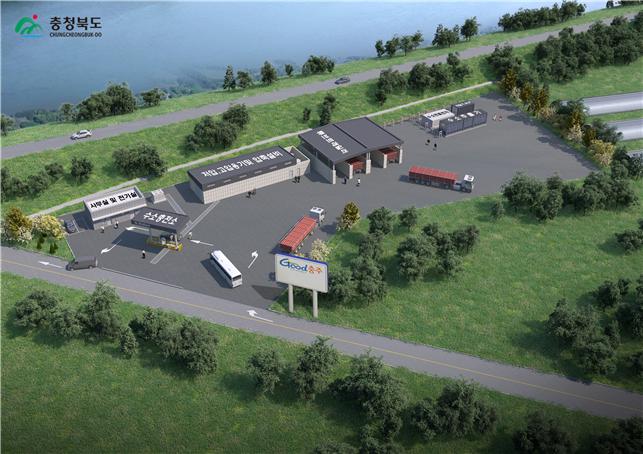 충청북도 충주시에 들어설 수소융복합충전소 조감도 (출처: 충청북도)
