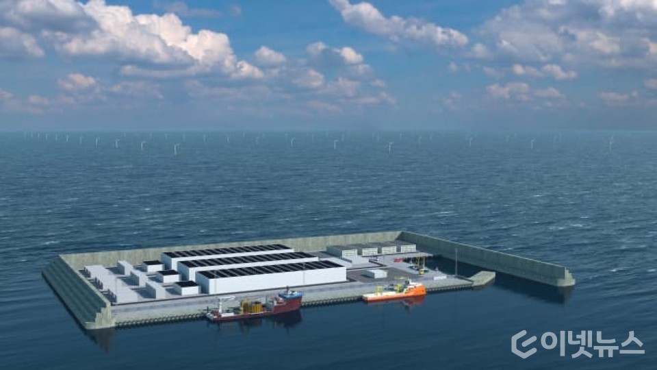 덴마크 에너지 섬 조감도 (캡처=덴마크 에너지부 홈페이지)