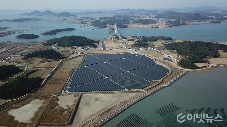 신안군 안좌면 태양광 발전소. (사진=신안군)