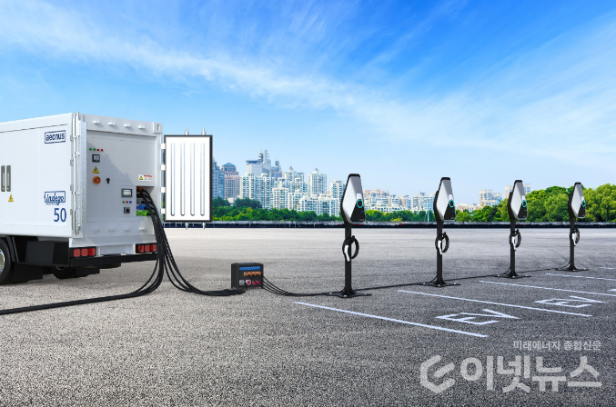 이온어스의 이동형 에너지저장장치 시스템. (사진=벤처기업협회)