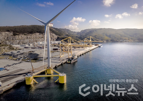세계 최대 부유식 풍력발전 터빈으로 ABS의 등급을 받은 8.4MW 용량의 해상 풍력 터빈. (사진=ABS)