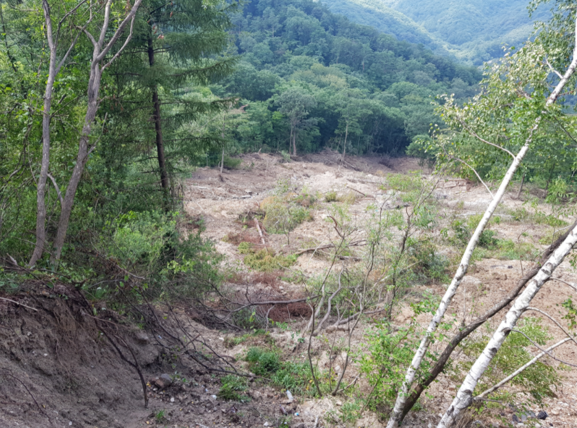 기사와 직접적인 관련 없음. 산사태가 일어난 모습. (사진=산림청 제공)