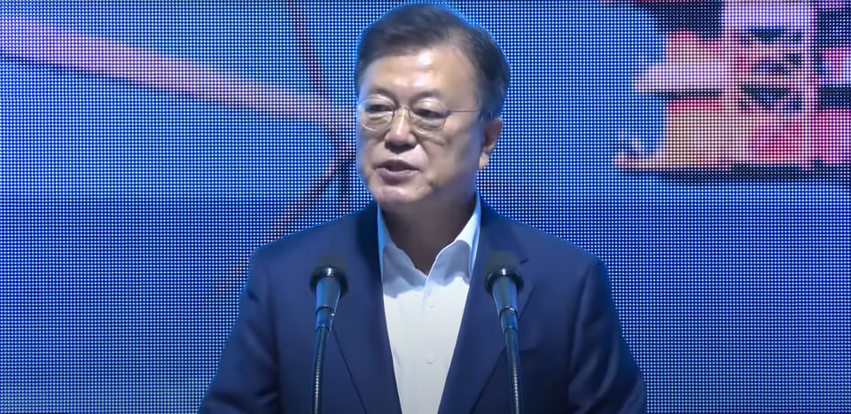 문 대통령이 모두발언을 하고 있다. (사진=청와대 유튜브 채널 영상 갈무리)