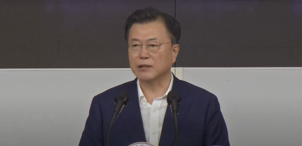 모두발언하고 있는 문재인 대통령. (사진=청와대 유튜브 채널 영상 갈무리)