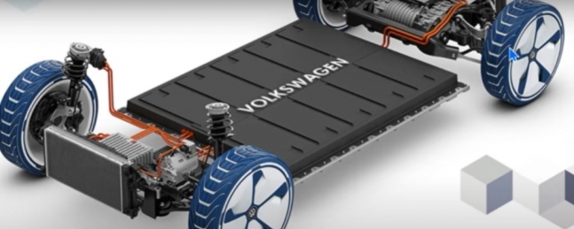 배터리 독립을 꿈꾸는 폭스바겐의 전기차 플랫폼 개념도. (사진=폭스바겐 홈페이지 갈무리)