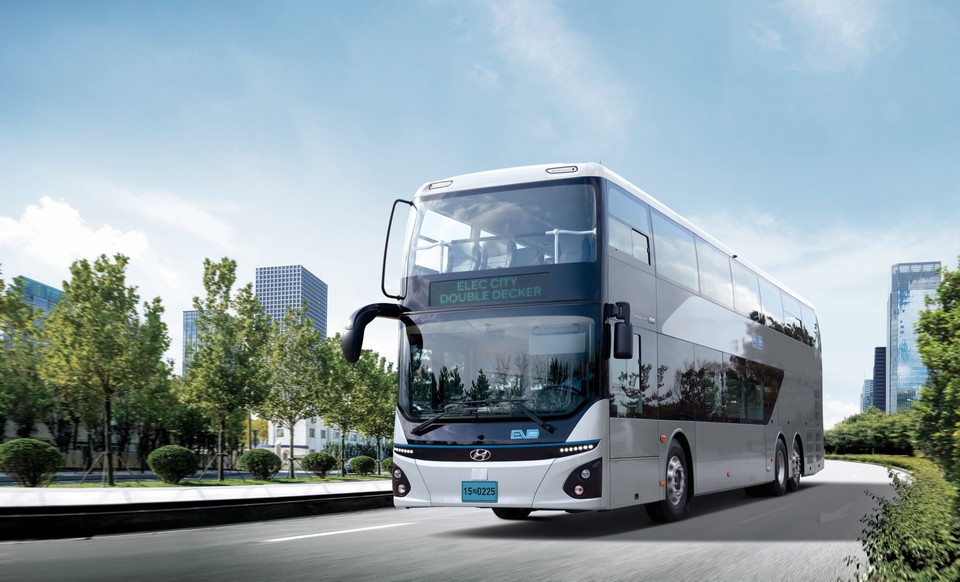 국내 최초의 2층 전기버스. (사진=현대자동차)
