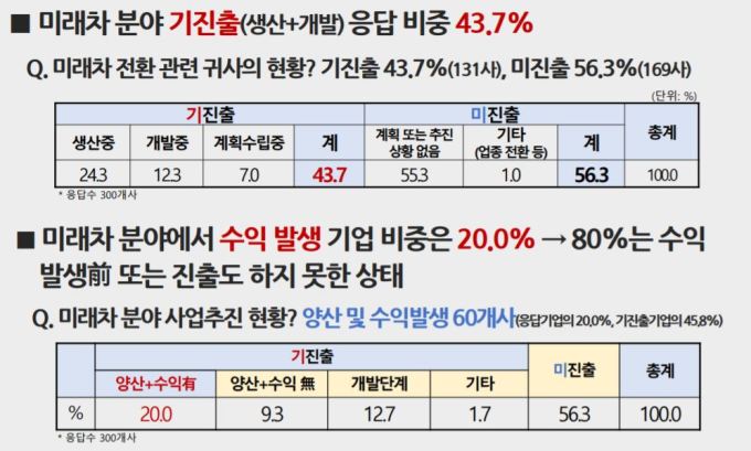 자동차산업연합회가 진행한 미래차 전환 실태 조사 결과. (사진=자동차산업연합회)