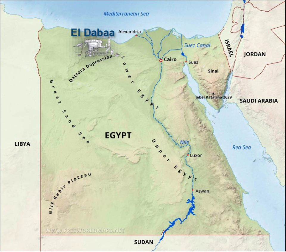 엘다바 위치 지도. (사진=한수원 제공)