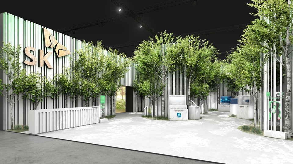 5~8일(현지시간) 미국 라스베이거스에서 열리는 ‘CES 2022’ SK관 이미지. (사진=SK E&S 제공)