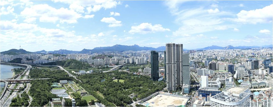 성수동 상공에서 바라본 성동구 전경. (사진=성동구 제공)