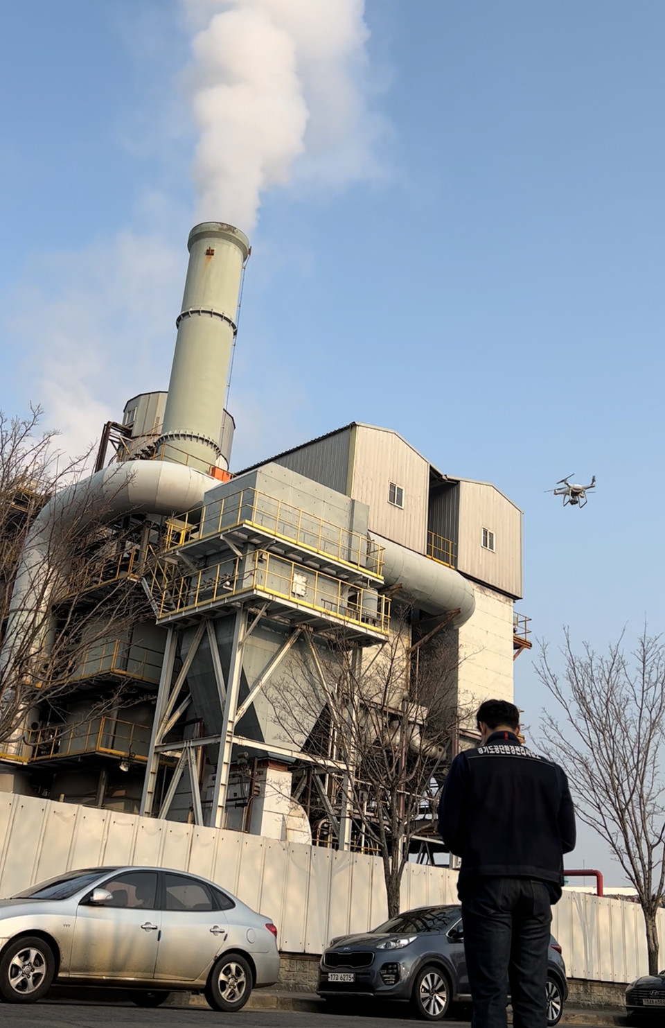드론을 활용한 점검 현장. (사진=경기도 제공)
