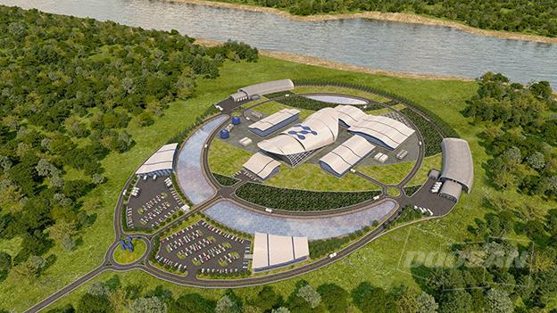 소형모듈원전(SMR) 플랜트 가상 조감도(사진=두산중공업)