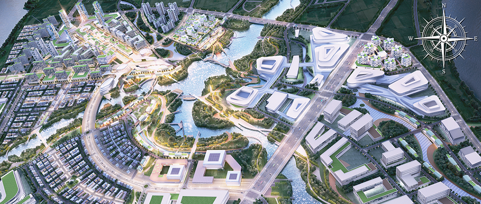 '부산 에코델타 스마트시티 국가시범도시' 조감도. (사진=LG CNS 제공)
