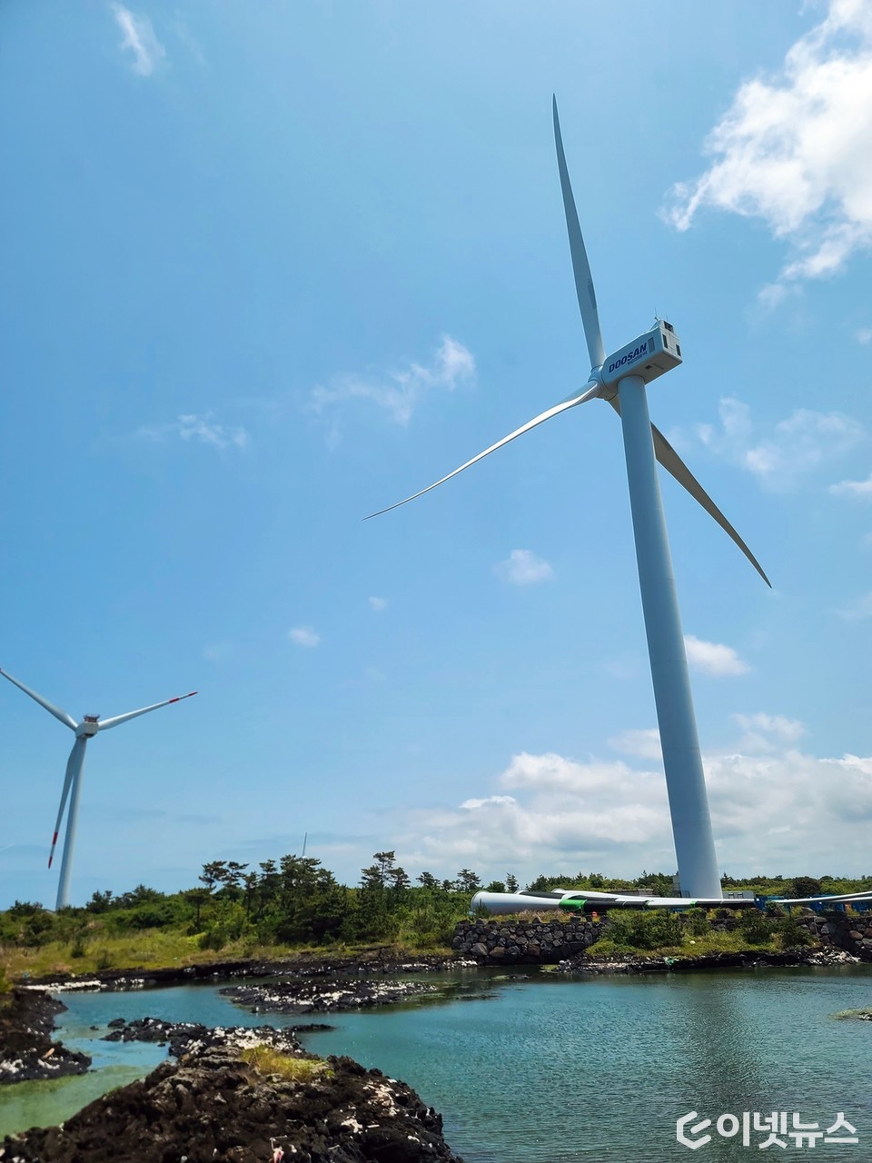 풍력발전기가 가동되고 있는 모습. (사진=이넷뉴스)