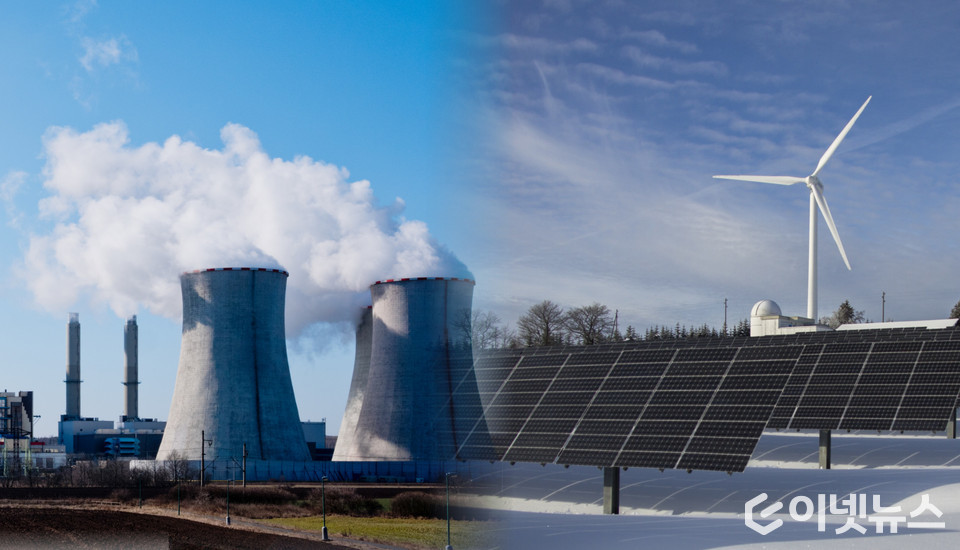 원전 우대 정책이 재생에너지 축소로 이어질 수 있다는 우려가 나오고 있다. (디자인=이넷뉴스)