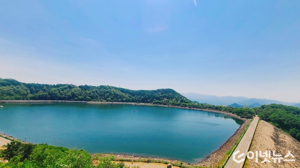 청평양수발전소 상부댐 전경. (사진=이넷뉴스)