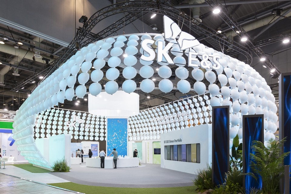 8월 31일~9월 3일 일산 킨텍스에서 열리는 ‘H2 MEET 2022' SK E&S 전시관 전경. (사진=SK E&S 제공)