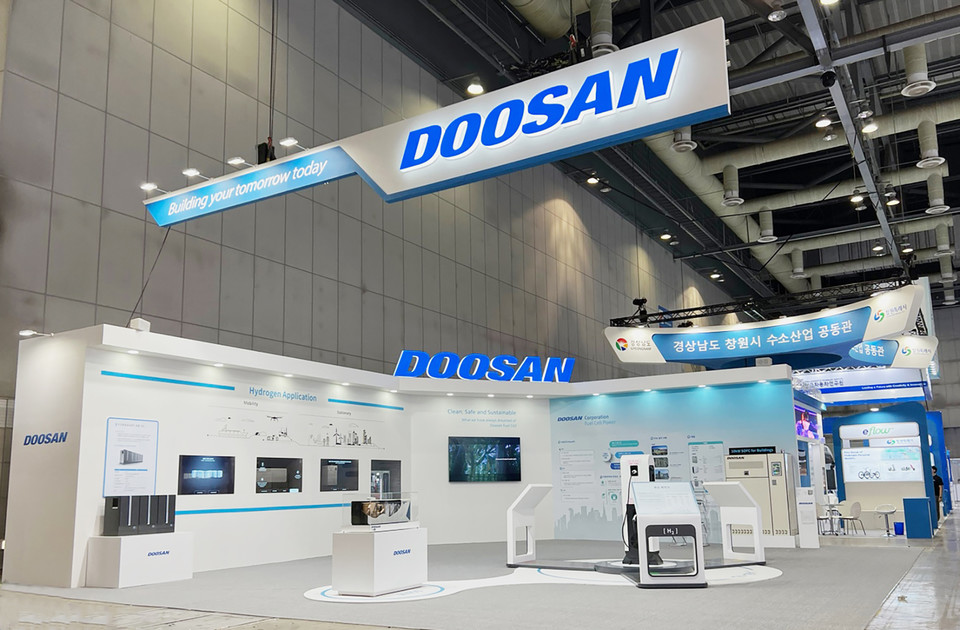 두산 부스 전경. (사진=두산 제공)