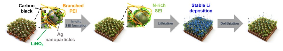 무음극 전극 제조과정. (사진=POSTECH 제공)