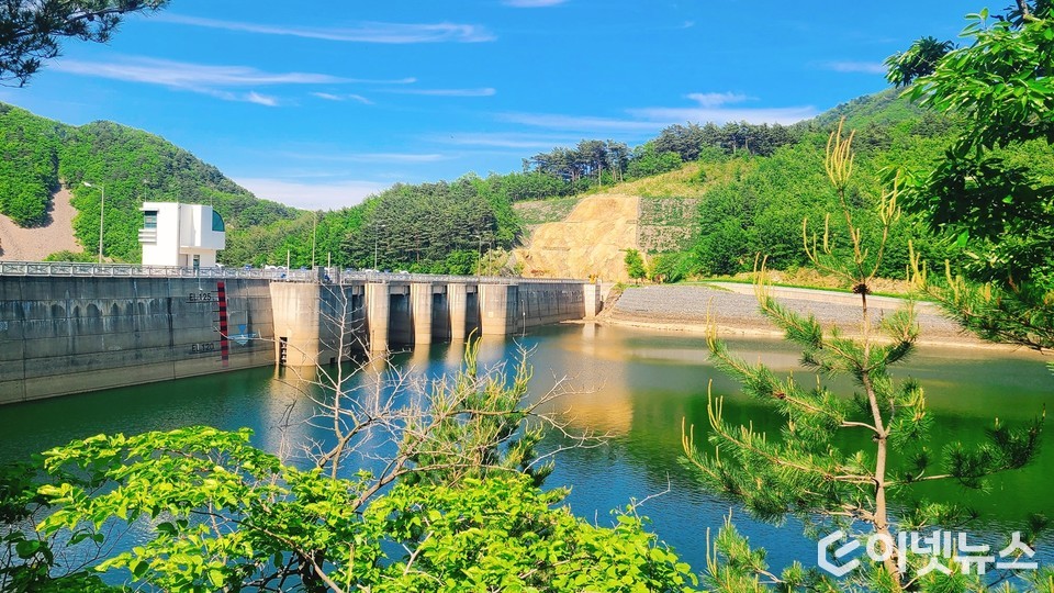 양양양수발전소 하부 댐 전경. (사진=이넷뉴스)