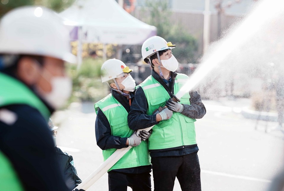 안전한국훈련을 실시 중인 모습. (사진=한난 제공)