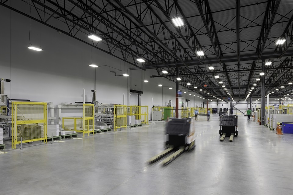 한화큐셀 미국 조지아 공장 내부. (사진=한화솔루션 제공)