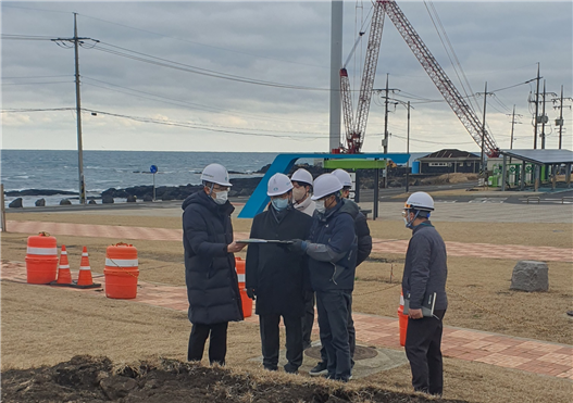 CEO 주관 안전점검 현장. (사진=제주에너지공사 제공)