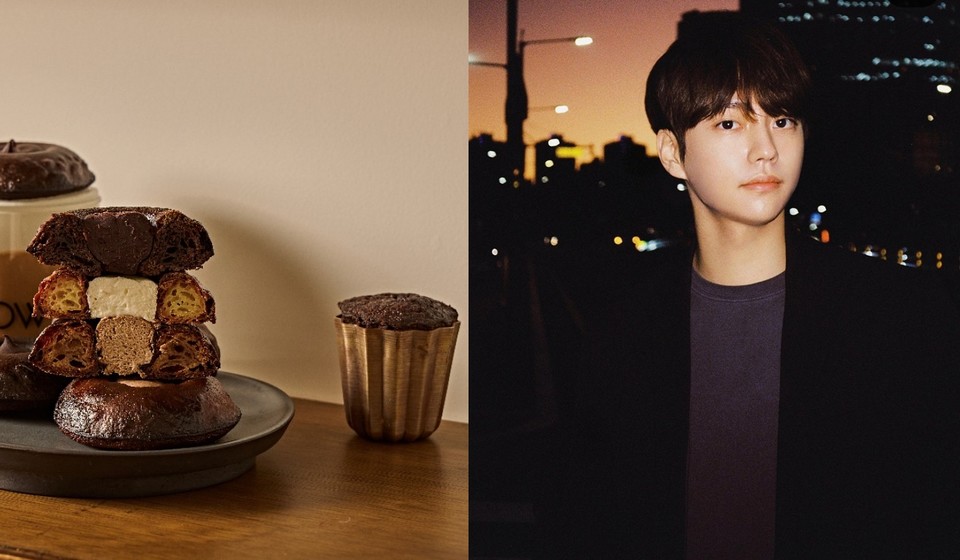 (왼쪽부터)빌로우 크림까눌레, 정현규. (사진=GS리테일 제공, 정현규 SNS 갈무리)