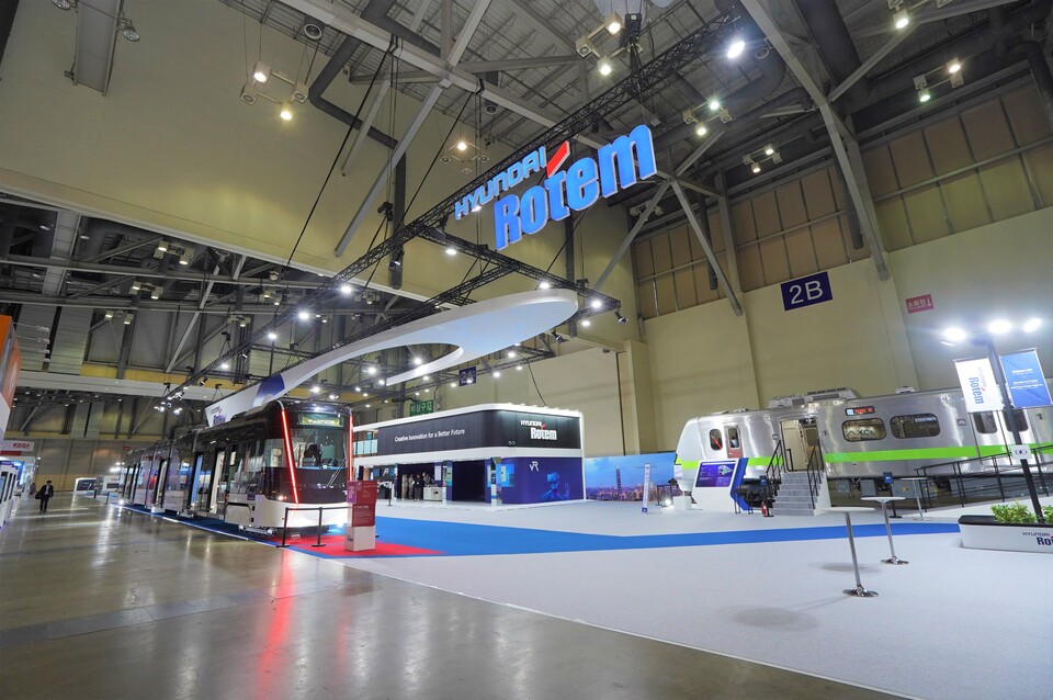 2023 부산국제철도기술산업전 현대로템 부스. (사진=현대로템 제공)